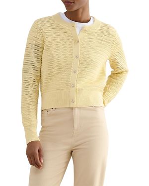 Hobbs Felicity Open Knit Cardigan - Yellow