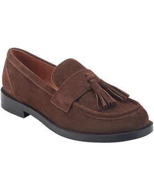 Marc Fisher Tifani Suede Loafers - Brown