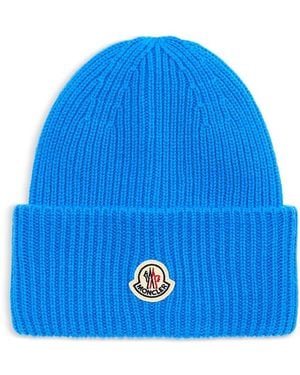 Moncler Wool & Cashmere Beanie - Blue