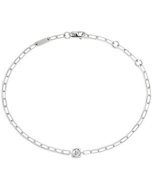 Dinh Van 18K Le Cube Diamont Diamond Cube Chain Link Bracelet - White