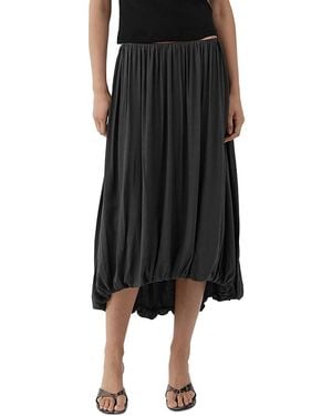 St. Agni Balloon Midi Skirt - Black