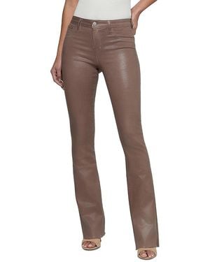 L'Agence Ruth High Rise Straight Jeans - Brown