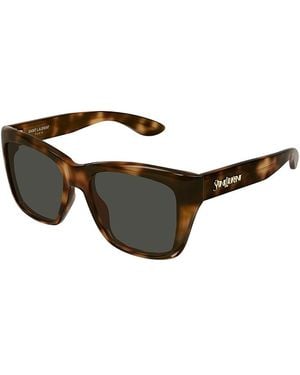 Saint Laurent Cat Eye Sunglasses, 55Mm - Natural
