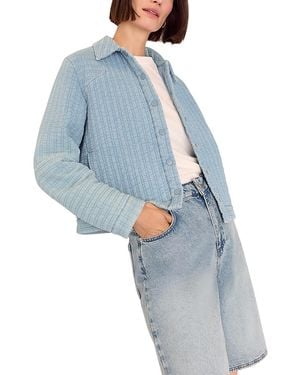 Whistles Quilted Chambray Jacket - Blue