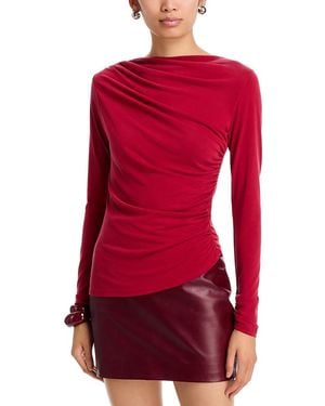 Wayf Lizette Long Sleeve Top - Red