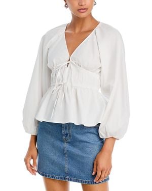 Wayf Jess Ruched Top - White