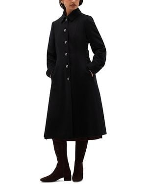 Hobbs Petite Iona Wool Collared Coat - Black