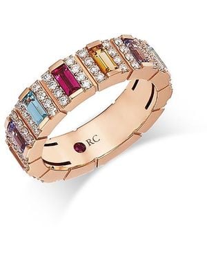 Roberto Coin 18K Obelisco Multi Stone & Diamond Band - Pink