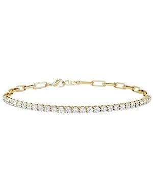 Vrai Paperclip Tennis Bracelet, Petite - White