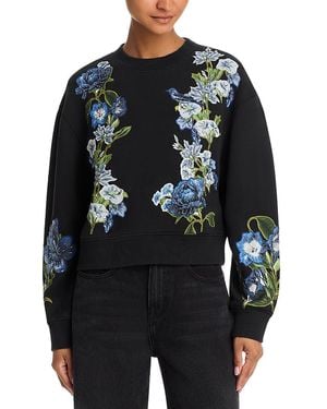 Alice + Olivia Russell Embellished Sweatshirt - Black