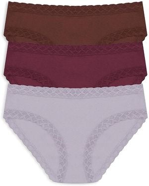 Natori Bliss Girl Briefs, Set Of 3 - Purple