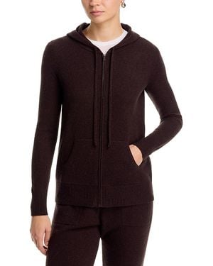 C by Bloomingdale's Cashmere Zip Front Cashmere Hoodie, Exclusive - Purple