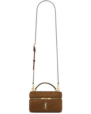 Saint Laurent Gaby Vanity Crossbody Top Handle Bag - Natural
