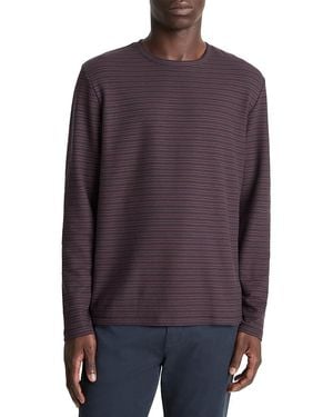Vince Long Sleeve Pima Crewneck Tee - Purple