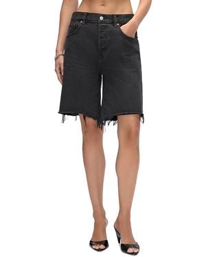 RE/DONE 90S Comfy Mid Rise Jean Shorts - Black