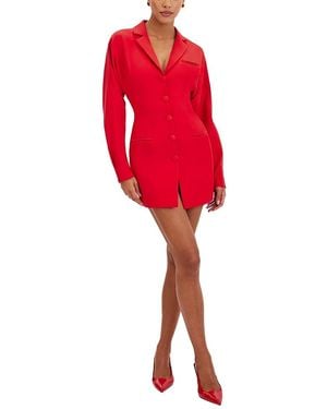 Miss Circle Blythe Batwing Blazer Mini Dress - Red