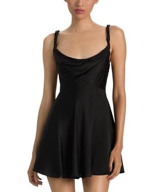 Alice + Olivia Monique Twist Strap Mini Dress - Black
