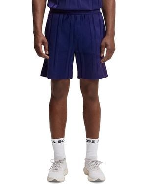 BOSS X World Cup Luxe Huxley 7 Stripe Shorts - Blue