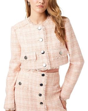 Toccin Lainey Crewneck Crop Jacket - Natural