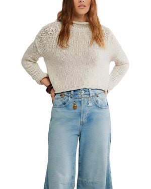 Free People Opal Cropped Jumper - Blue