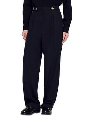 Sandro Tosca Wide Leg Pants - Blue