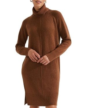 Hobbs Nessa Knit Sweater Dress - Brown