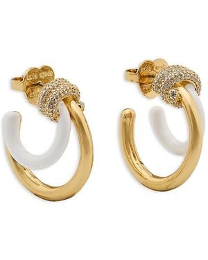 Kate Spade Ropes & Knots Layered Hoop Earrings - Metallic