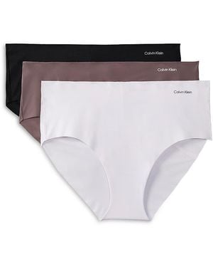 Calvin Klein Invisibles Microfiber Stretch Hipster Briefs, Pack Of 3 - White