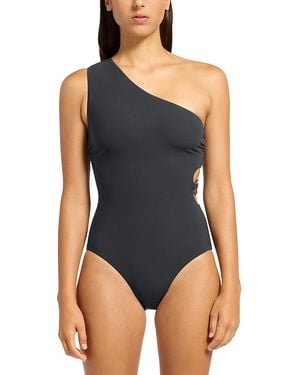 Jets by Jessika Allen One Shoulder Cutout One Piece Swimsuit - Black
