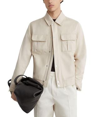 Reiss Americas Twill Jacket - Natural