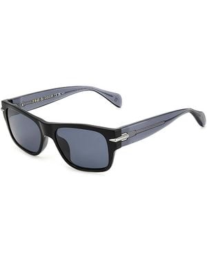 Rag & Bone Rectangle Sunglasses, 55Mm - Gray