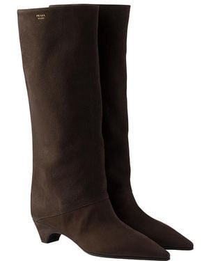 Prada Leather Boots - Black