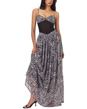 Miss Circle Onora Chiffon Dipped Waist Maxi Dress - Purple