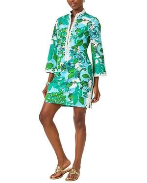 Lilly Pulitzer Shealyn 3/4 Sleeve Stretch Cotton Dress - Green
