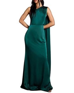 Coast One Shoulder Maxi Dress - Green