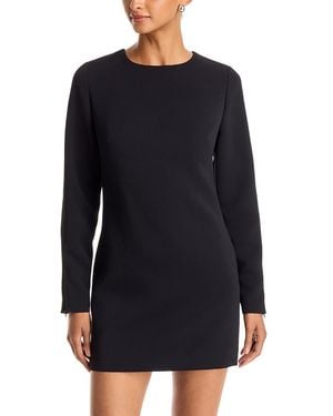 MILLY Audrey Crepe Mini Dress - Black