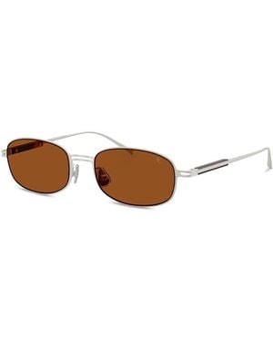 Brunello Cucinelli Oval Sunglasses, 51Mm - Metallic