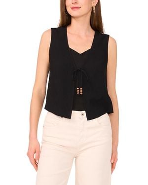 Vince Camuto Tie Front Vest - Black