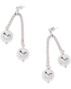 PEARL OCTOPUSS.Y Pearl Octopuss. Y Chained Sphere Drop Earrings - White