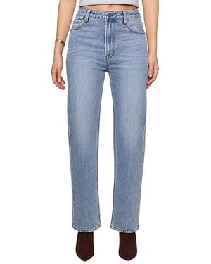 Z Supply The Muse High Rise Straight Jeans - Blue