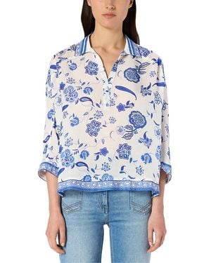 Gerard Darel Umbrine Popover Top - Blue