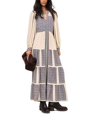 Ba&sh Olly Button Front Paneled Maxi Dress - White