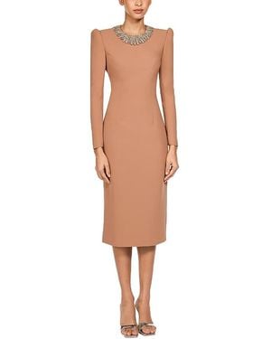 Jenny Packham Cora Long-Sleeve Midi Dress - Blue