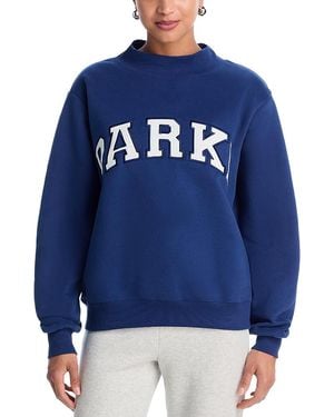 PARKE Varsity Mock Neck Sweatshirt - Blue