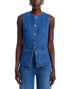 Aqua Denim Vest - Blue