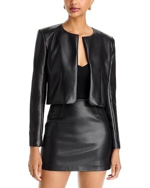 Generation Love Lindy Cropped Faux Leather Jacket - Black