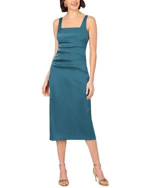 Aidan Mattox Stretch Mikado Midi Dress - Blue