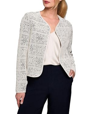 NIC+ZOE Tapestry Knit Jacket - White