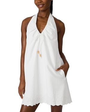 Steve Madden Adana Halter Eyelet Dress - White