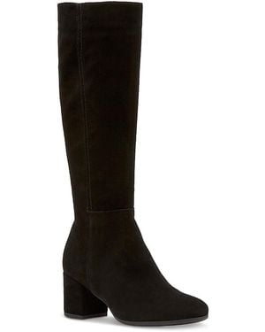 La Canadienne Jaxson City Dry Suede Tall Boots - Black